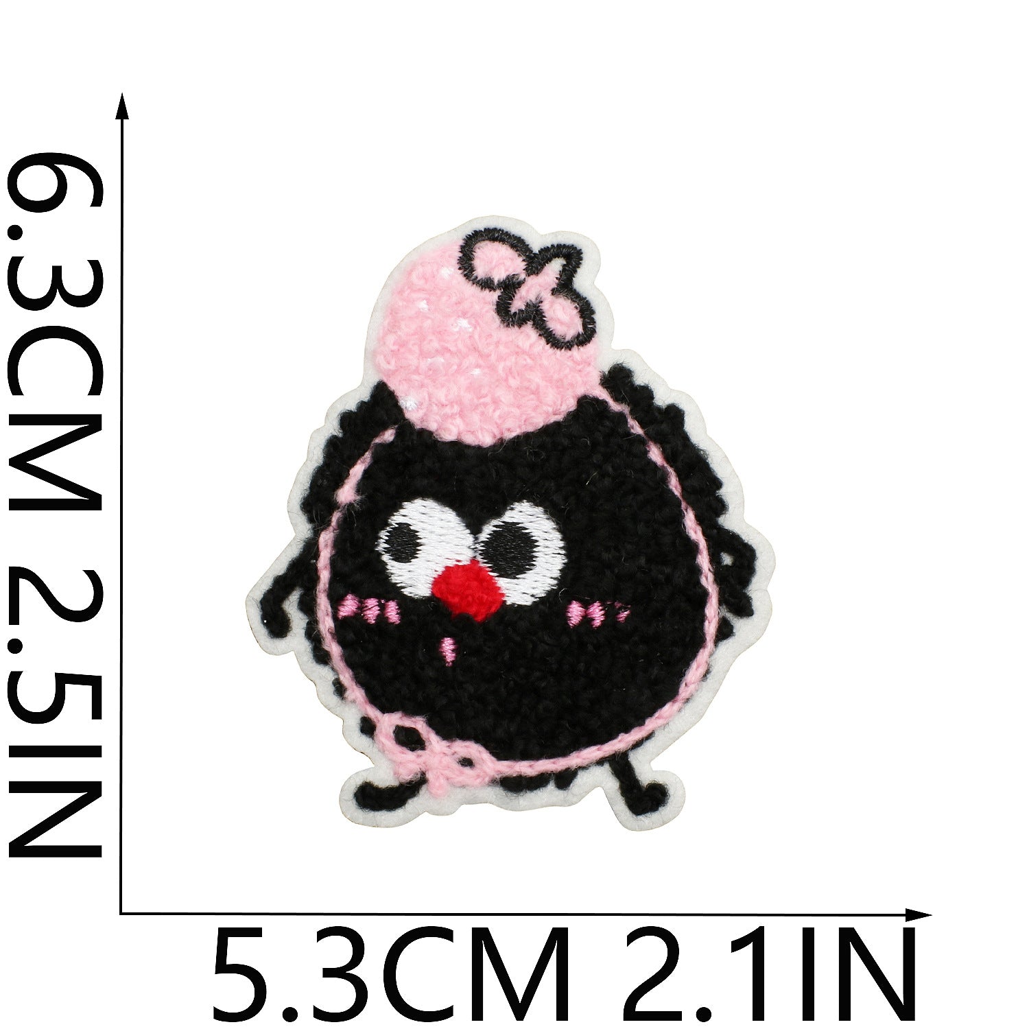Wholesale Cute Black Coal Polyester Embroidered Patch Funny Charcoal Badge Decorative Clothing Accessory For Gift And Boutique Resale