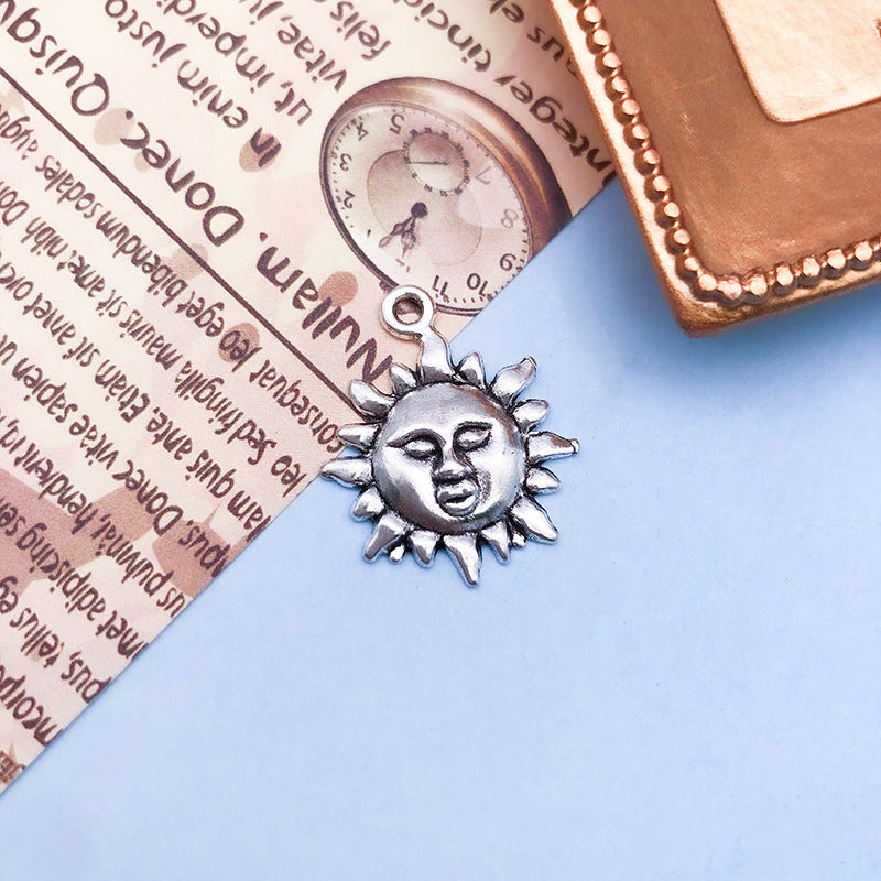 Wholesale Retro Alloy Star Moon Hollow Handmade Necklace Bracelet Pendant