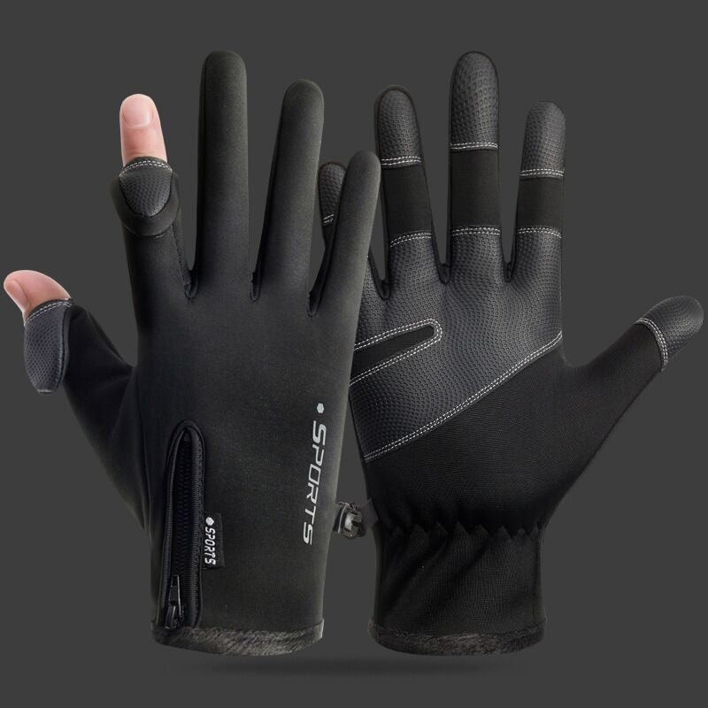 Wholesale Winter Touch Screen Zipper Waterproof Cycling Outdoor Training Non-slip Sports Gloves