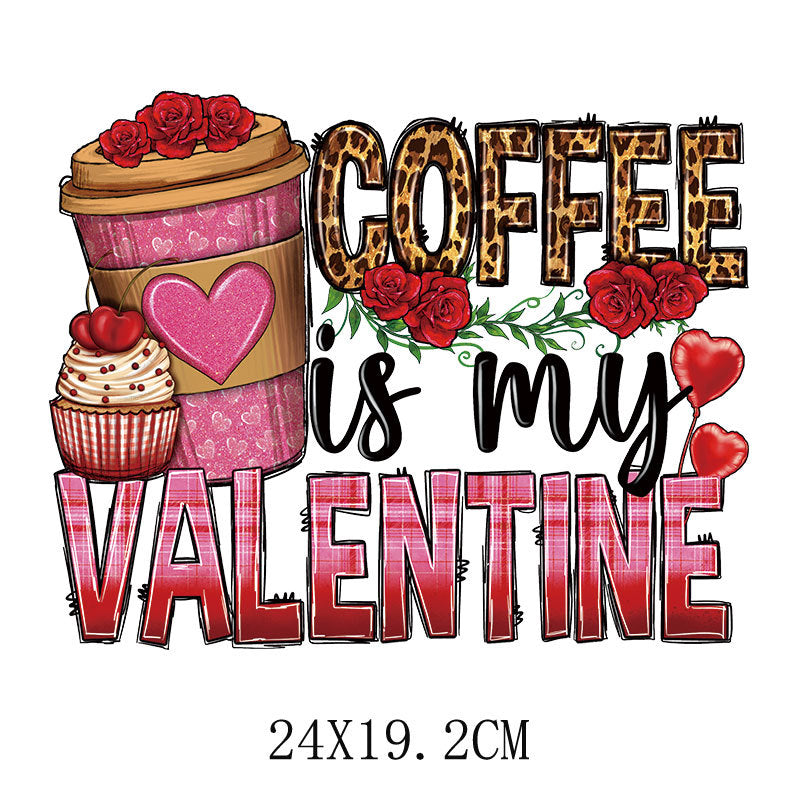 Wholesale Pink Valentine' s Day Heat Transfer   UV DTF Ready to Press Transfers Wraps