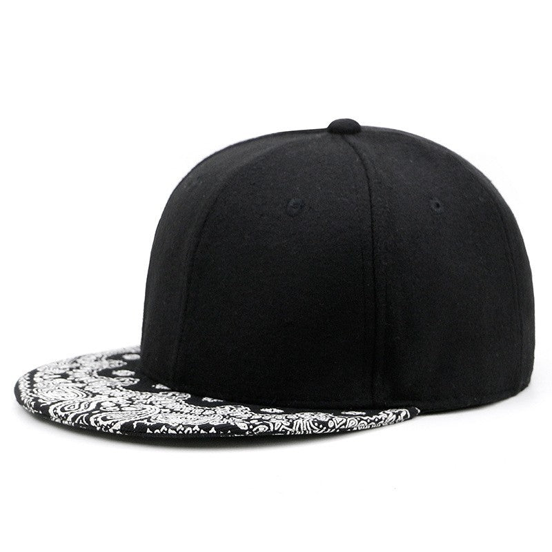Wholesale Autumn and Winter Outdoor Men's Hip Hop Street Dance Thickened Flat Warm Woolen Baseball Cap