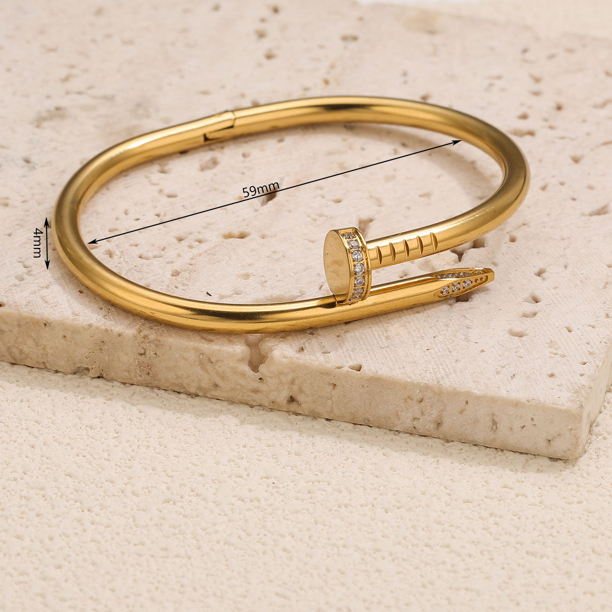 Wholesale Stainless Steel Slim Waist Bracelet with Diamond Inlay