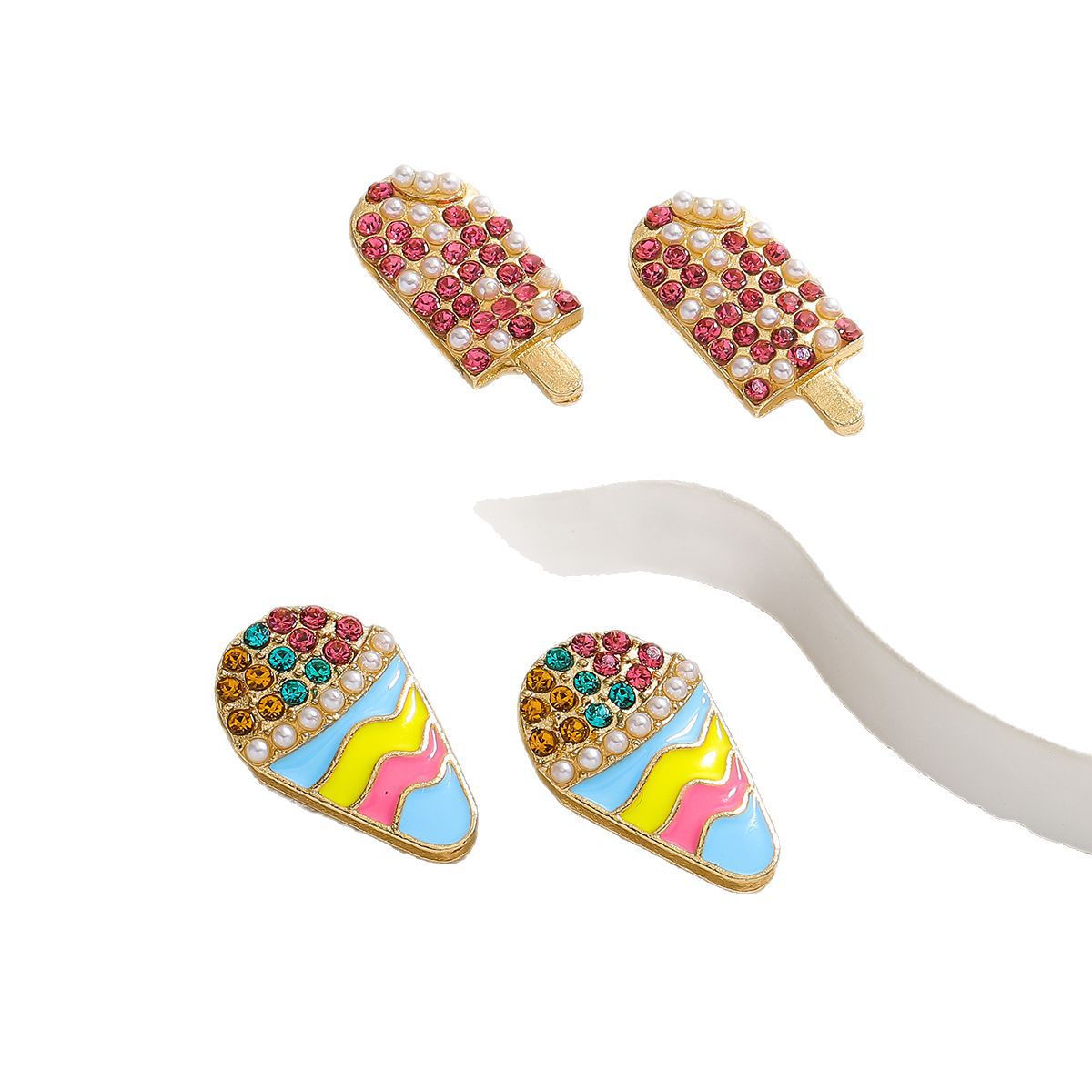 Wholesale Cartoon Ice Creamt Earrings Summer
