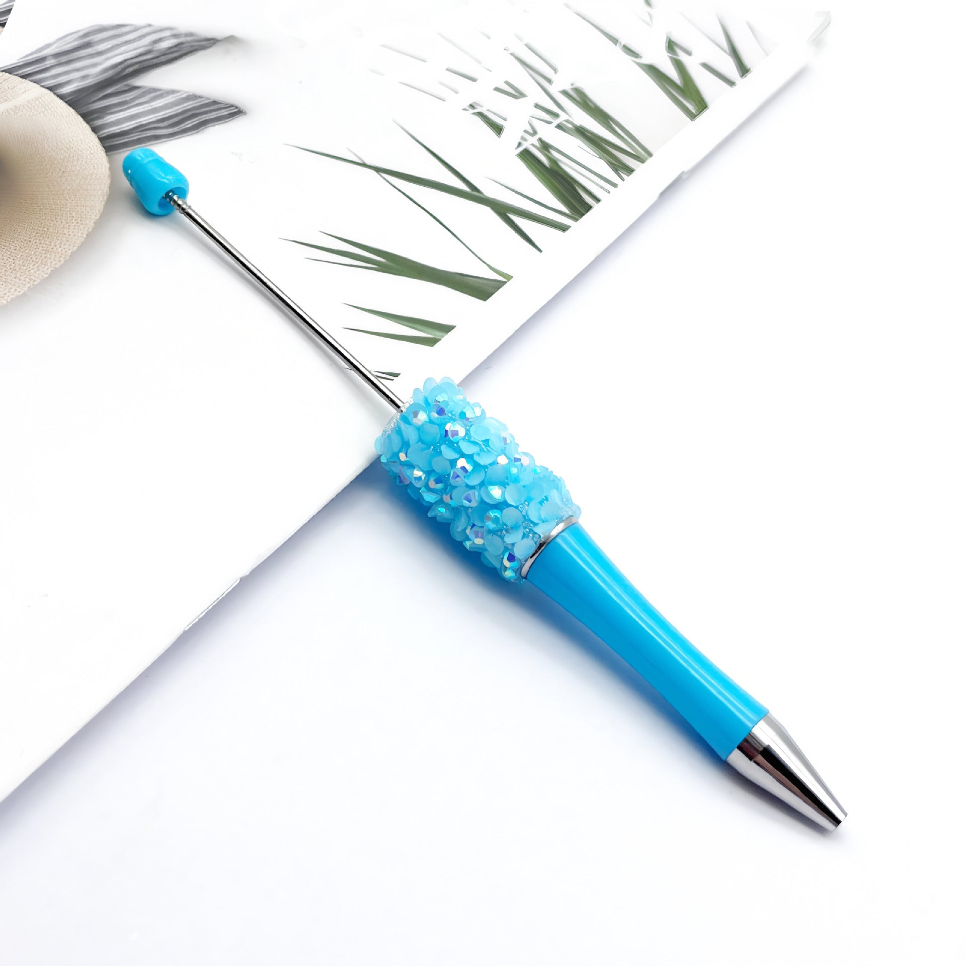 Wholesale Beadable Pens Petal Sequin Resin Diamond Ballpoint Pen