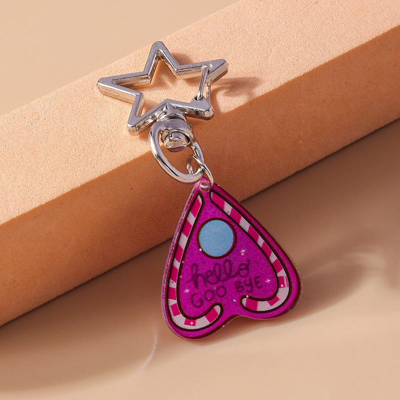 Wholesale Cartoon Pink Love Acrylic Keychain