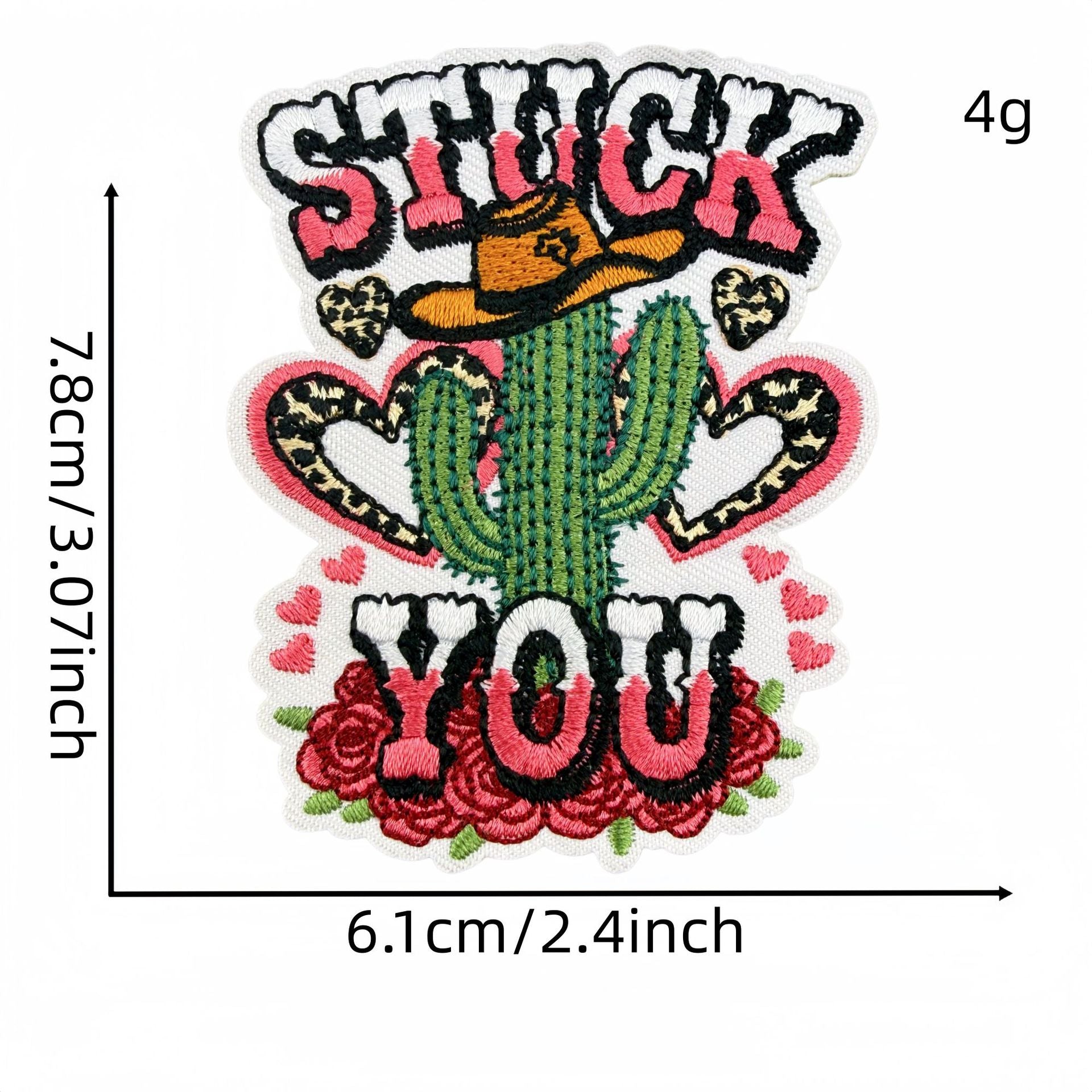 Wholesale Chic Cowgirl Western Embroidered Patch Set 18Pc Leopard Cactus Design Sew On Badge Craft Supply