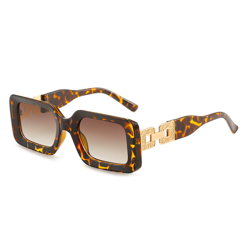 Wholesale Square Fashion Diamond Chain Small Frame Sunglasses