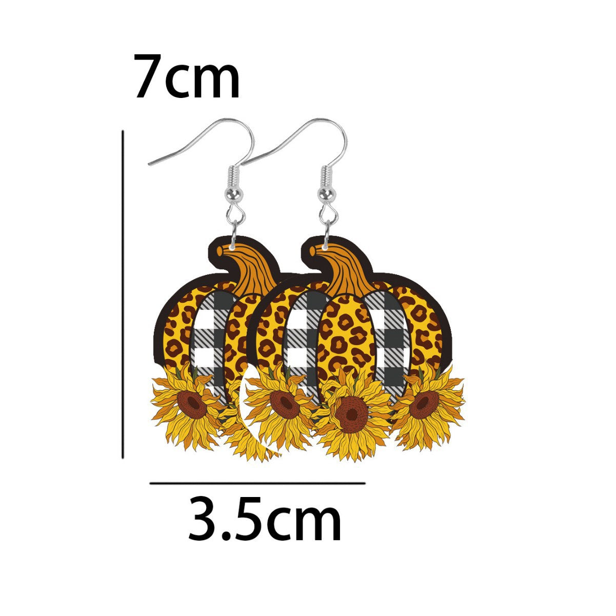 Wholesale Leather Thanksgiving Pumpkin Earrings