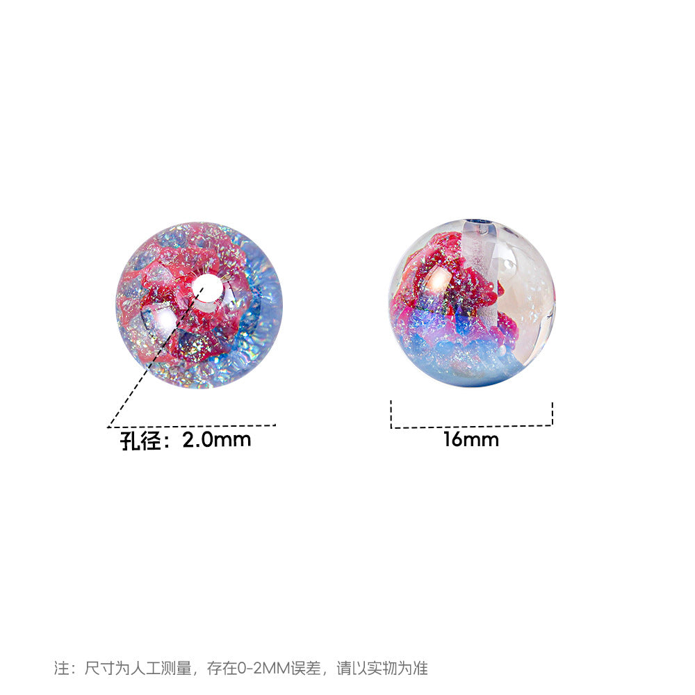 Wholesale 10pcs Luminous Color-changing 16MM Star-studded Christmas Tree Acrylic Beads