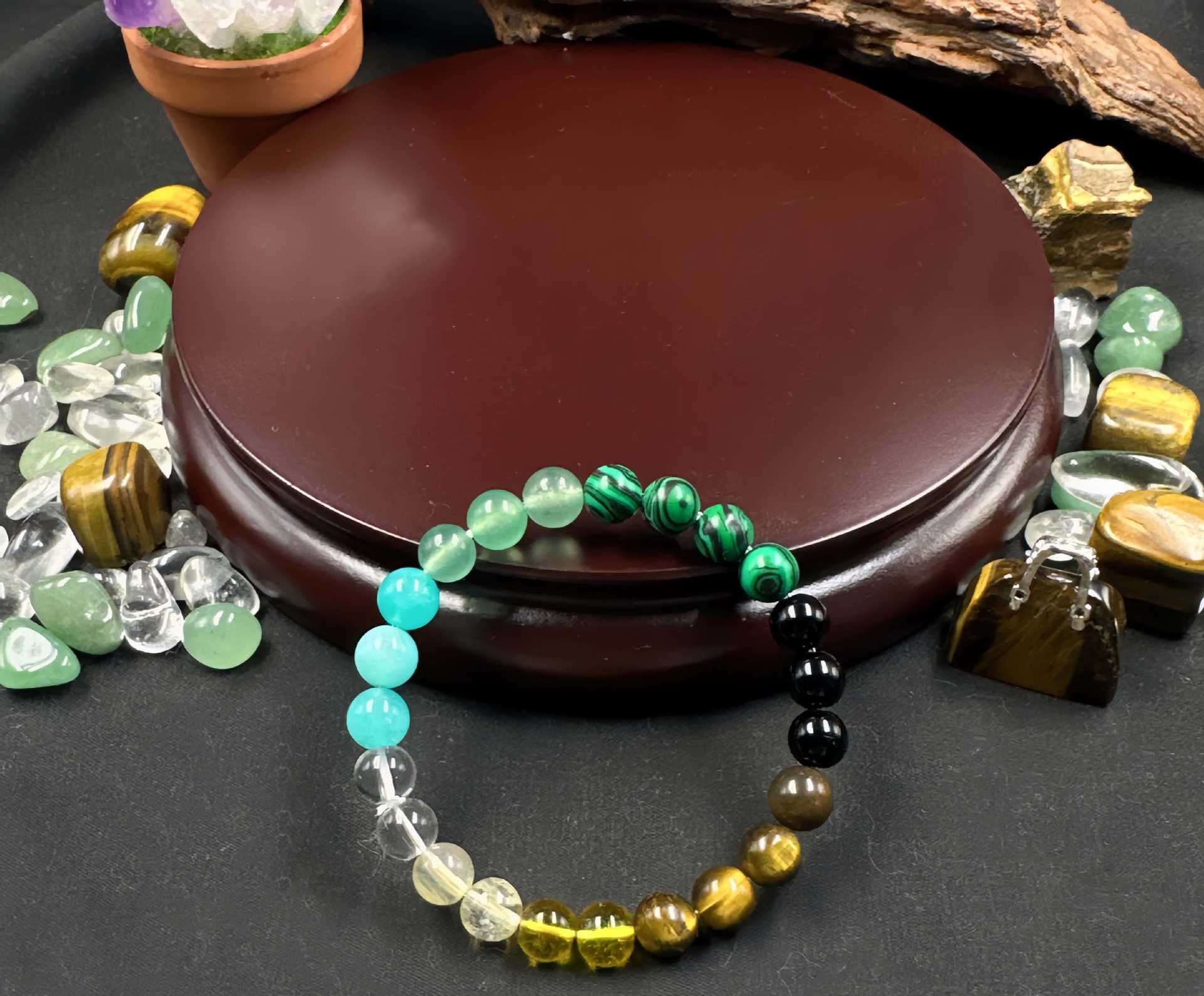 Wholesale Green Aventurine,  Yellow Crystal,  Malachite,  Tiger Eye Bracelet
