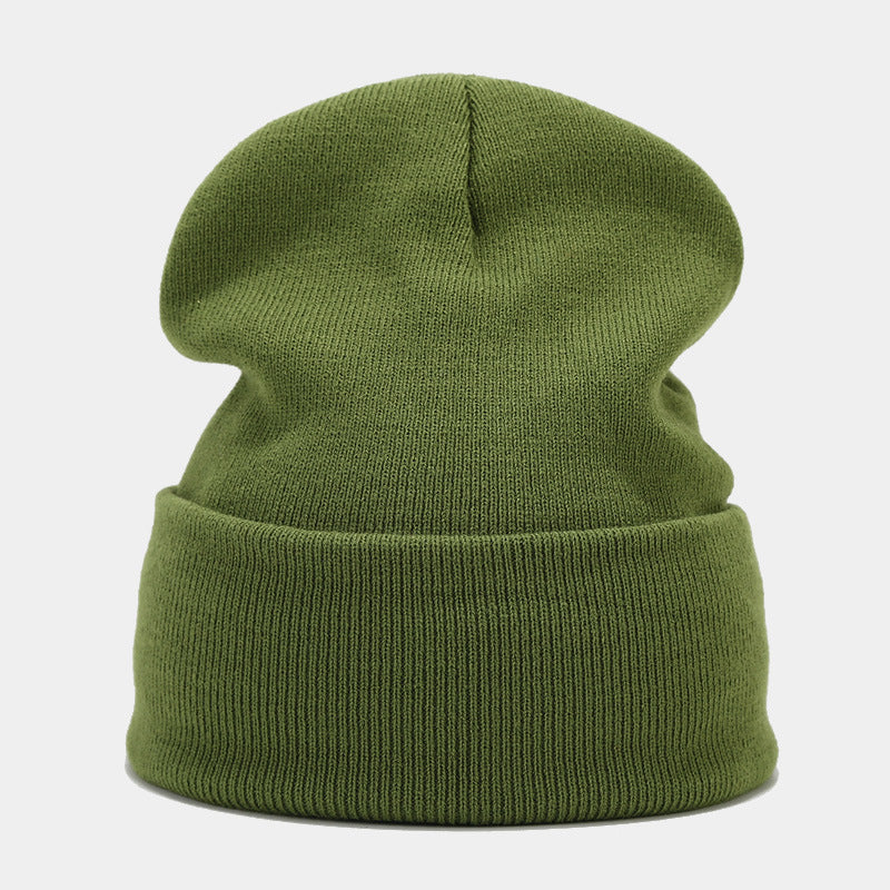 Wholesale Winter Knitted Hat Solid Color Warm Hat