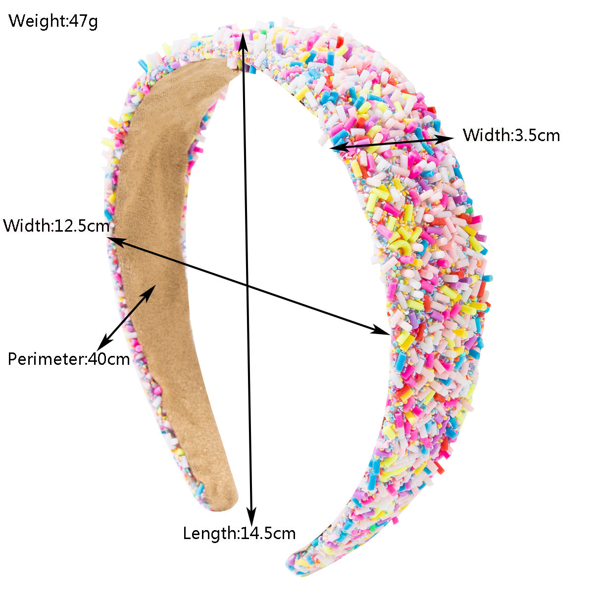 Wholesale Wide-brimmed headband colorful dopamine hair accessories