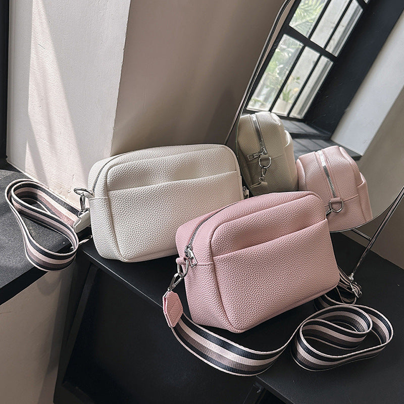 Wholesale PU Broadband Shoulder Bag Messenger Small Square Bag
