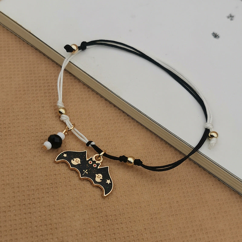 Wholesale 2PCS Halloween Pumpkin Skull Alloy Bracelet