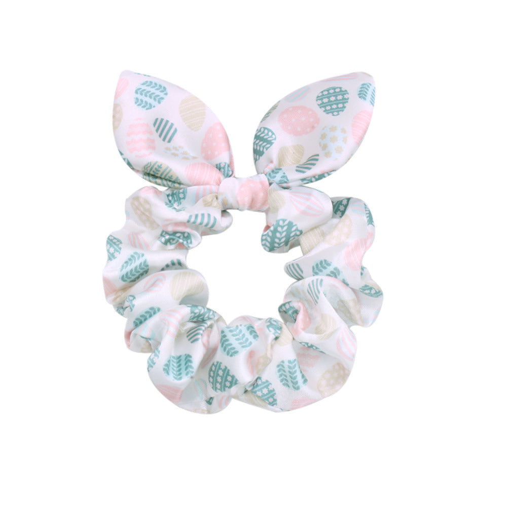 Wholesale 5pcs Easter Rabbit Ear Egg Hair Band Bow Fabric Hair