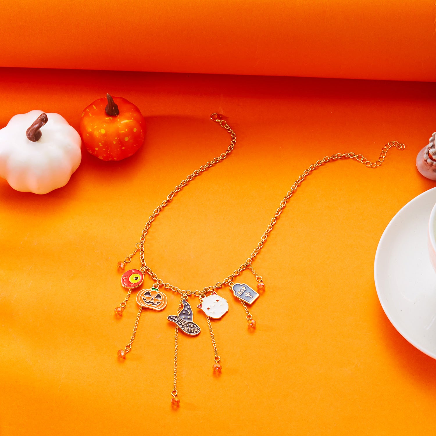 Wholesale  Halloween Gothic Skull  Necklace