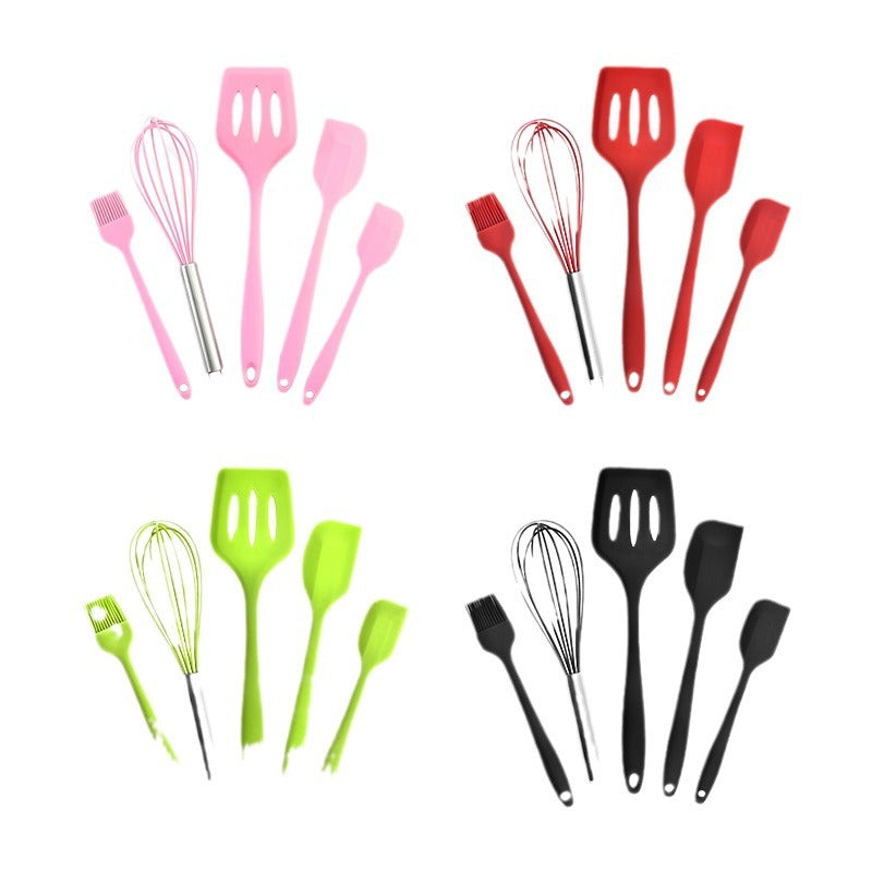 Wholesale silicone kitchenware five piece set
