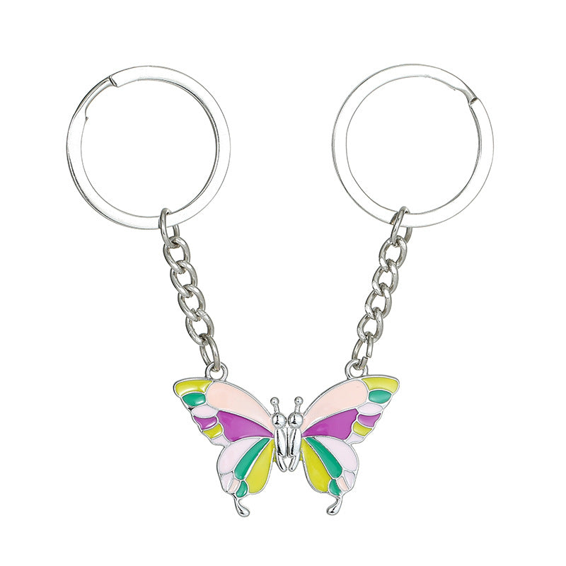 Llavero de metal magnético de mariposa de mariposa por mayor