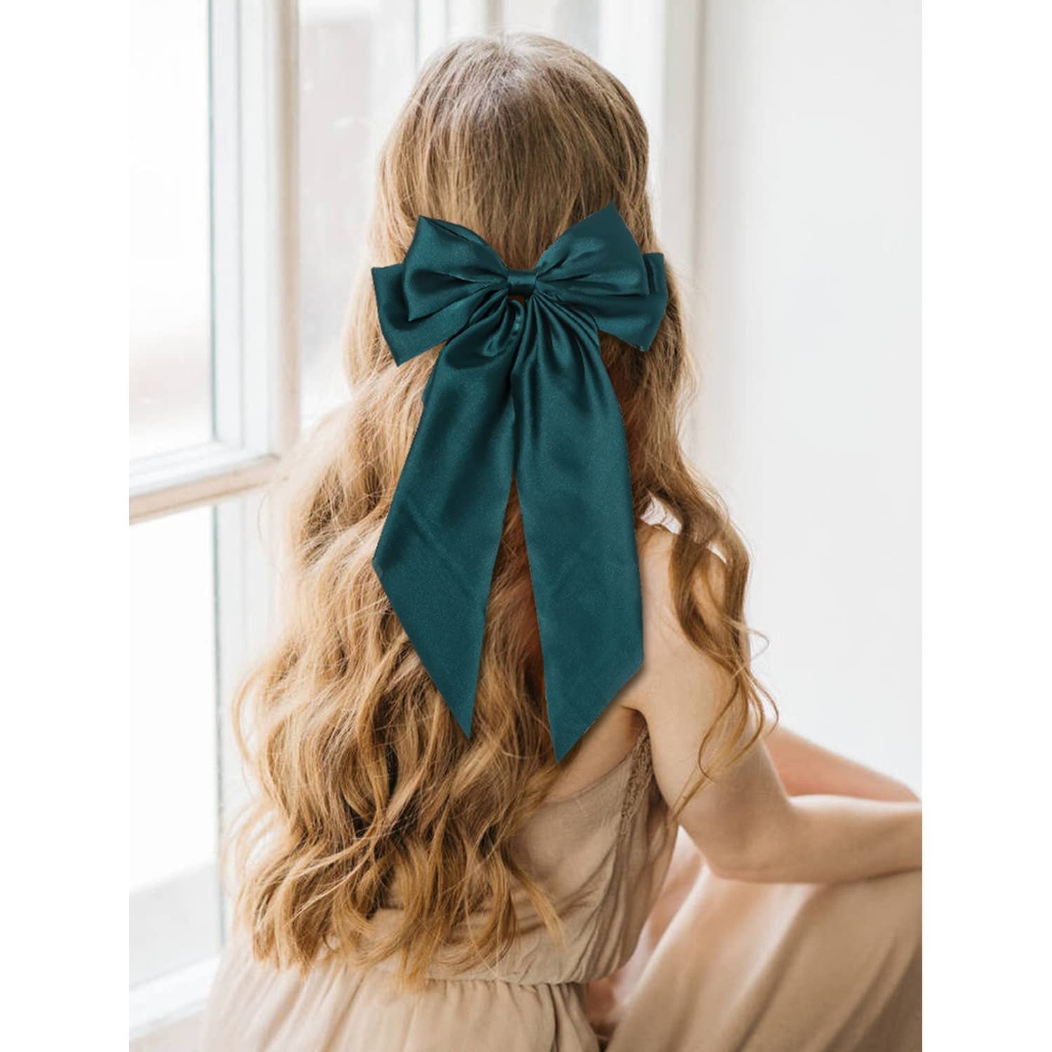 Wholesale Fabric Ribbon Bow Spring Clip Hairpin