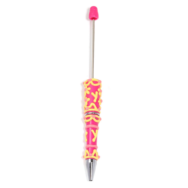 Wholesale  Hand-Painted Beaded Pen Creative Oil Dripping DIY