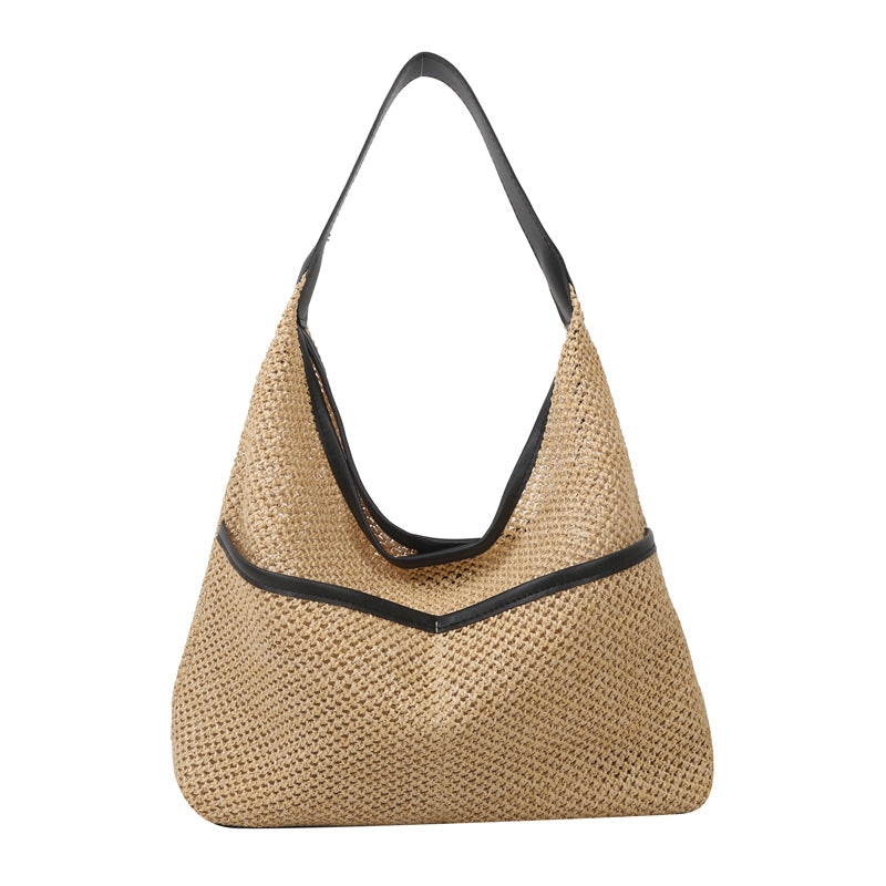 Wholesale High Capacity One Shoulder Straw Woven Bag