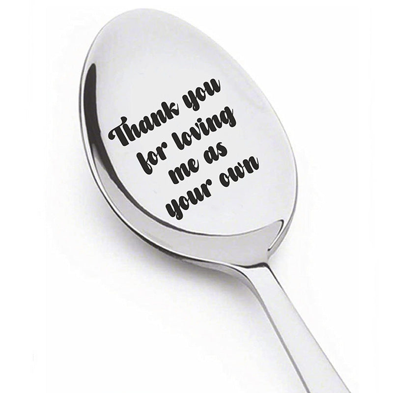 Wholesale Stainless Steel Personalized Creative Engraving Father's Day Spoon