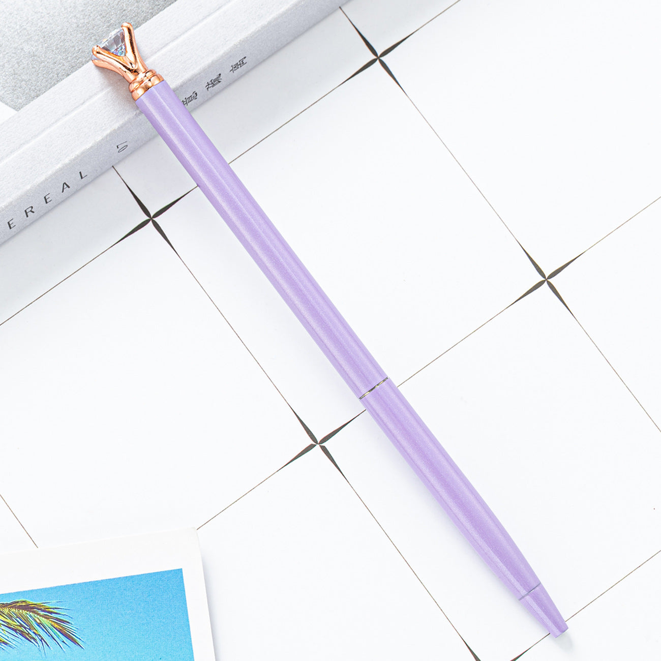 Hoelsale Pens Gradient Small Diamond Ballpoint Pen Metal Pen