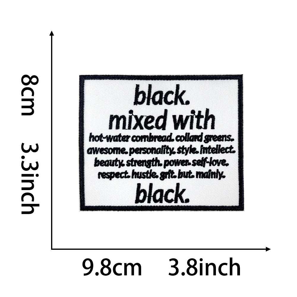 Wholesale Embroidered Iron On Patch Afro Black Girl Leopard Print Letter Design Decorative DIY Craft Supply For Shoes Hats Bags