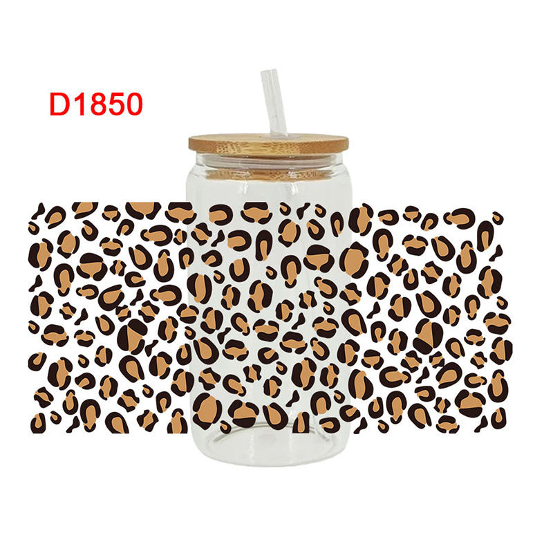 Wholesale New Cartoon printing heat transfer Cup sticking crystal logo pattern 23 cmX11cm in stock