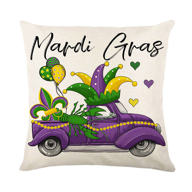 Wholesale Carnival Mask Party Polyester Pillow Cover