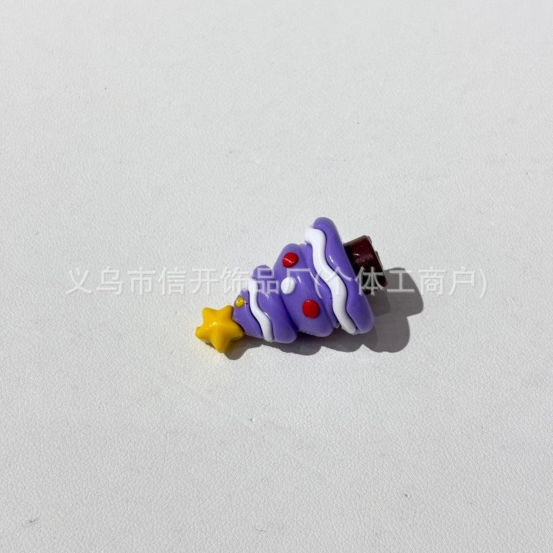 Wholesale Random  100pcs/pack  Cartoon Christmas Tree 3D Focal Beads