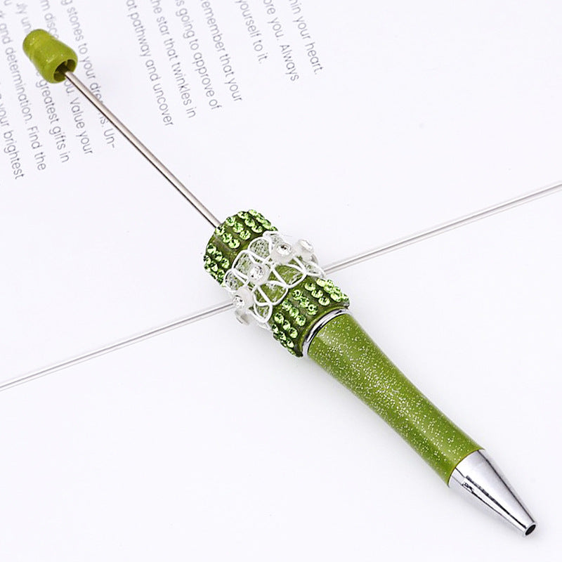 Wholesale 10pcs Beadable Pens DIY Diamond-studded Creative Butterfly Mesh Handmade Diamond Ballpoint Pen