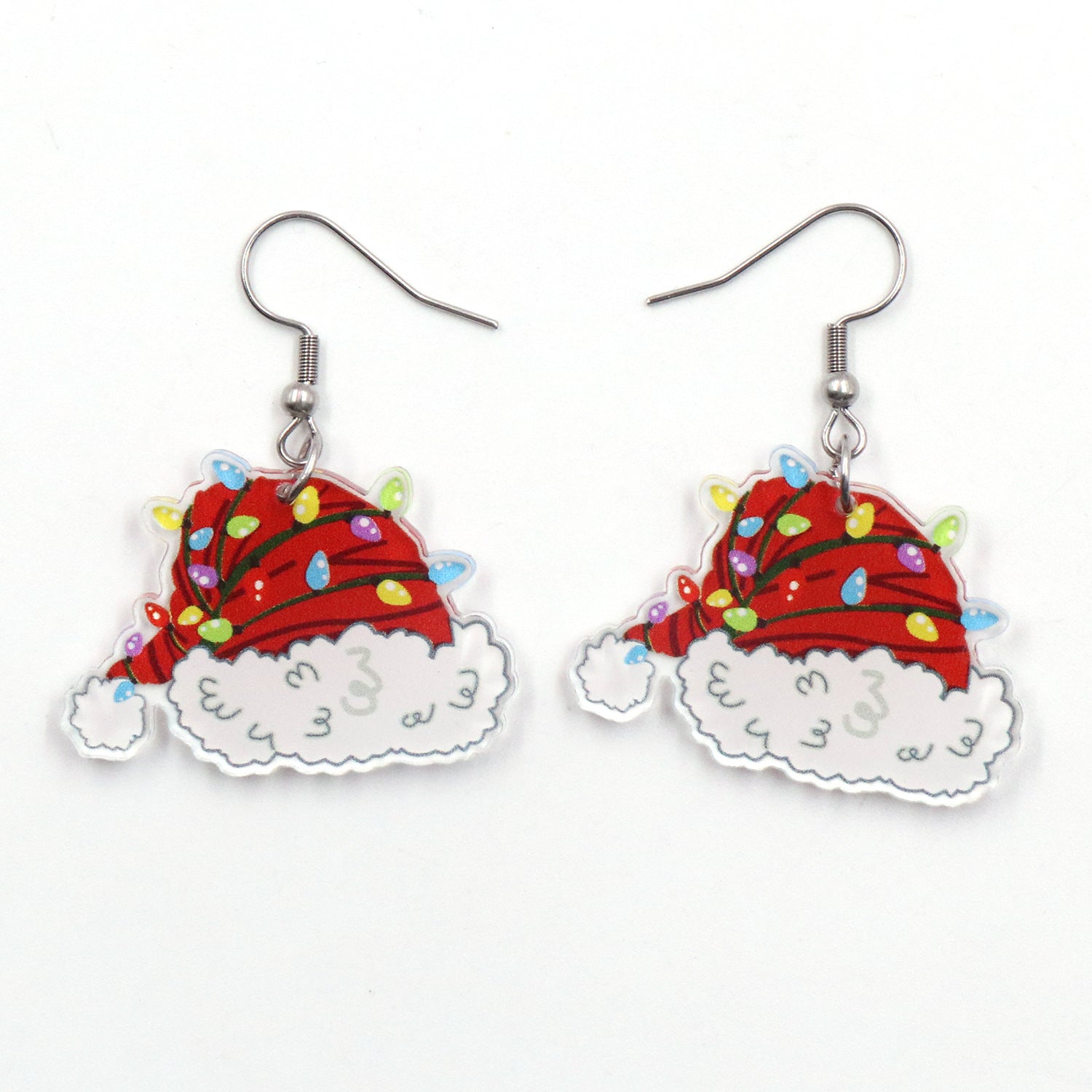 Wholesale Christmas Hat Earrings Acrylic Earrings