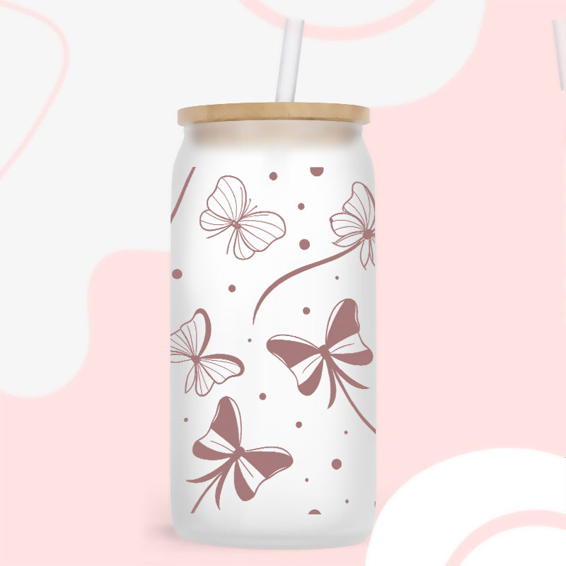 Wholesale Flower Mushroom Bow 16oz Cup UV DTF Wraps