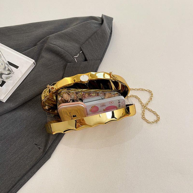 Wholesale Acrylic shell leaf shaped bag evening bag shoulder crossbody box bag