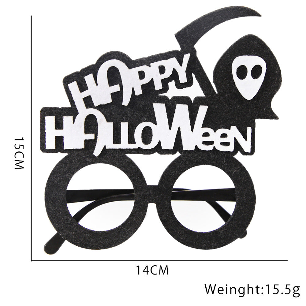 Wholesale Halloween Party Kids Adult Horror Props Skeleton Ghost Glasses Frame
