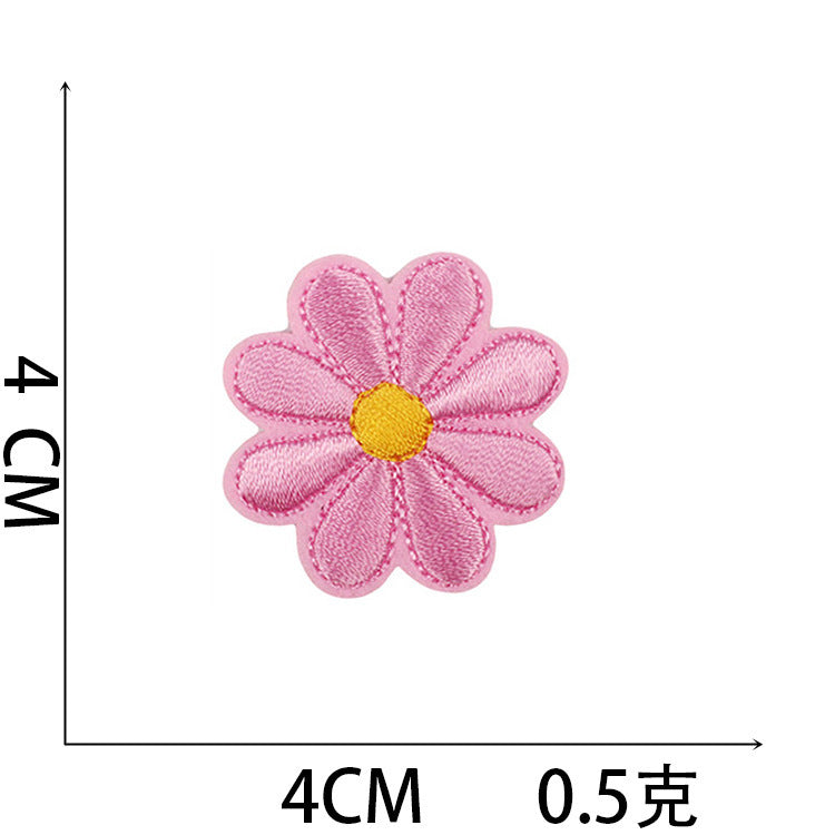 Wholesale Chic Polyester Embroidered Iron On Patches Assorted Butterfly Sunflower Designs For Clothing Craft Supply Resale