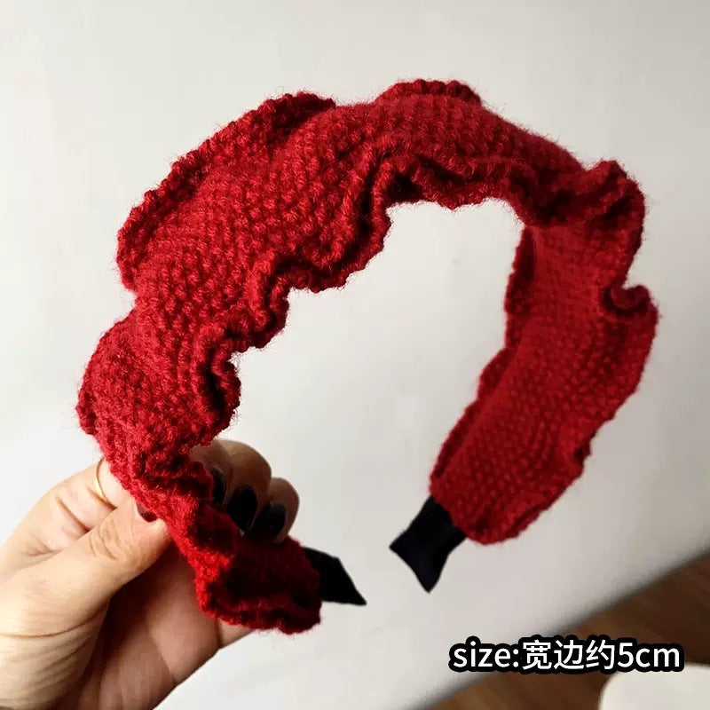 Wholesale Knitted Wool Pleated Headband