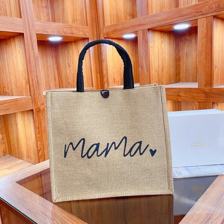 Wholesale Linen Portable Cartoon Creative Portable Woven Bag