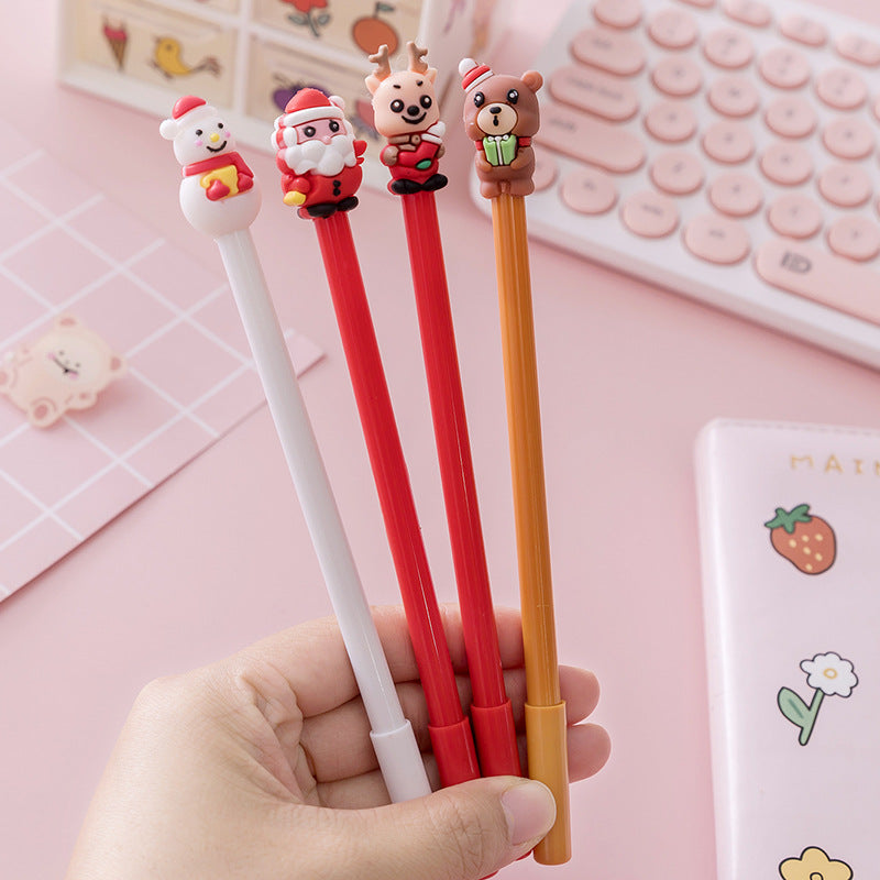 Wholesale Christmas Plastic Cute Cartoon Creative Santa Claus Signature Pen