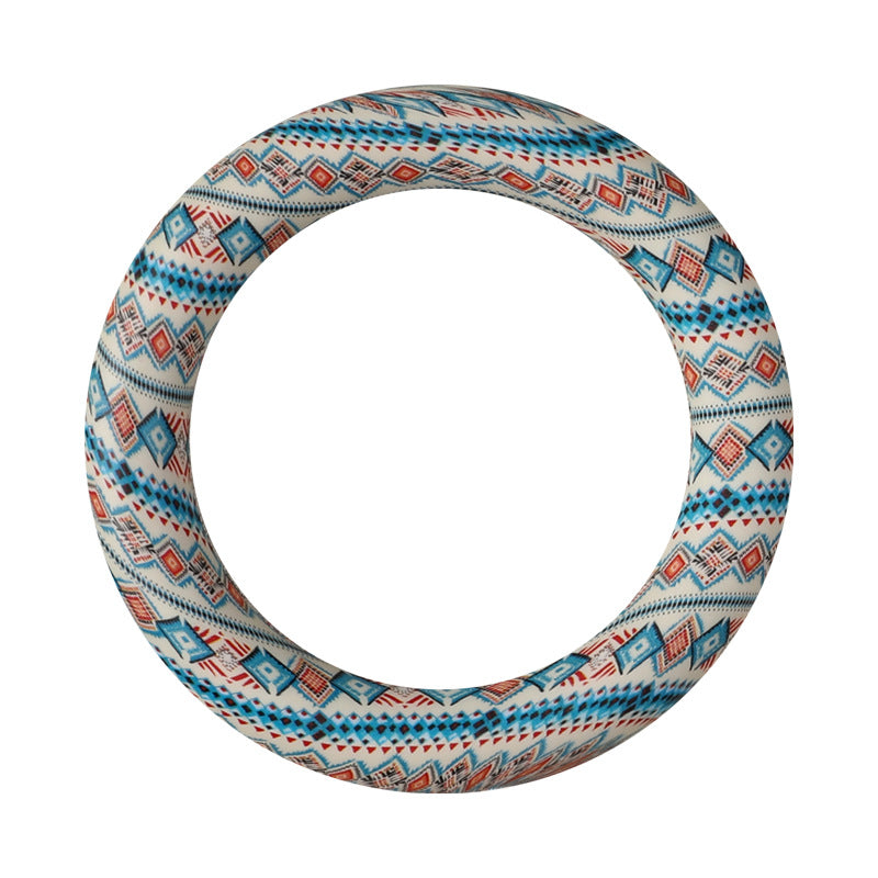 Wholesale 20pcs Silicone Bead Ring Keychain Beaded Jewelry Children DIY Handmade Silicone Bracelet