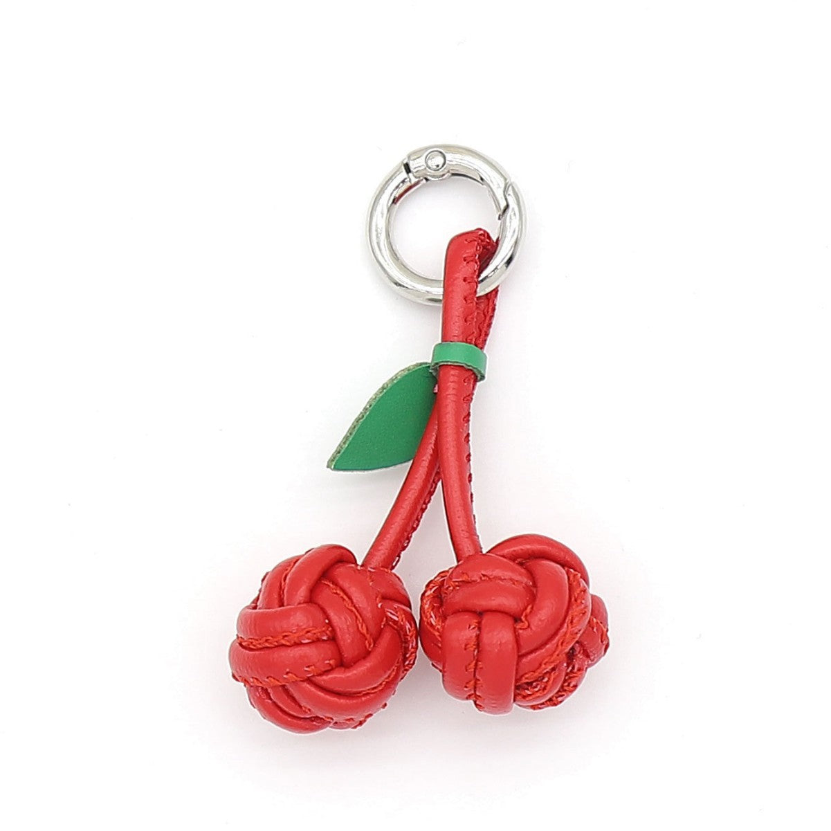 Wholesale Exquisite PU cherry shoe hanging woven ball pendant key chain bag hanging