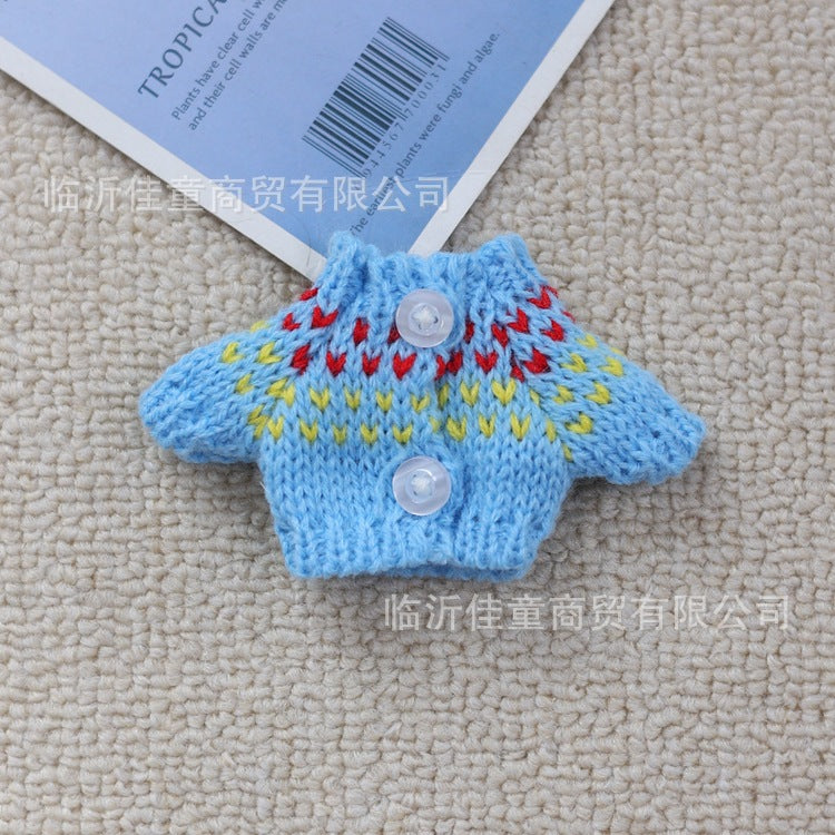 Wholesale 10pcs Mini colored button sweater Doll Accessories