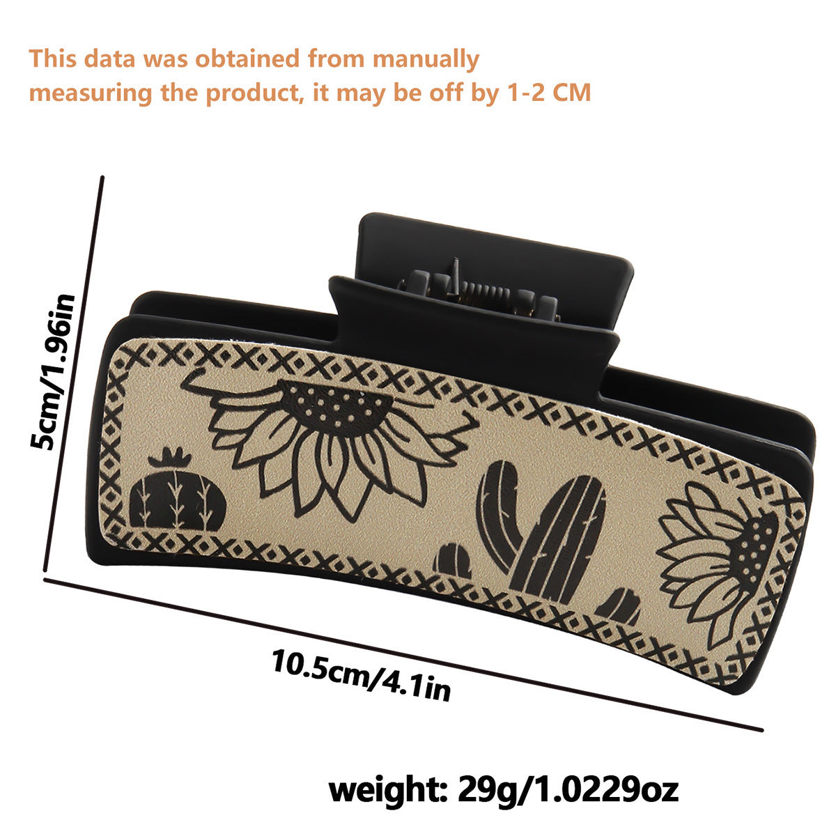 Wholesale Multicolored cactus square Hair Clips