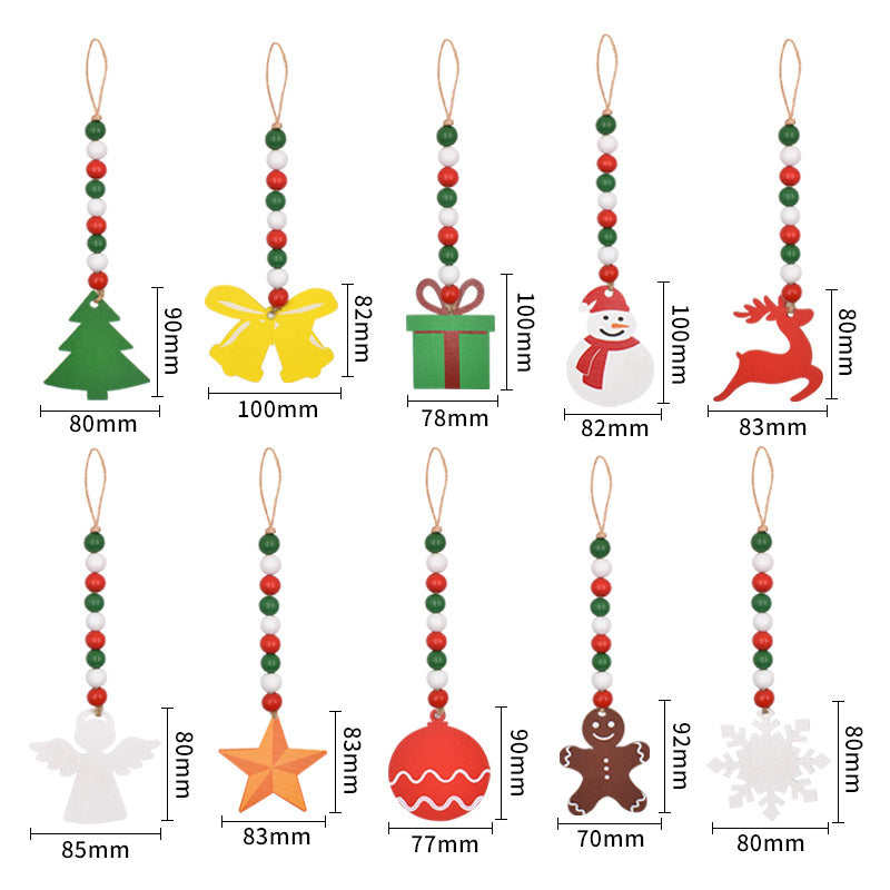 Wholesale 10PCS Christmas Series Colorfulful Wooden Beads