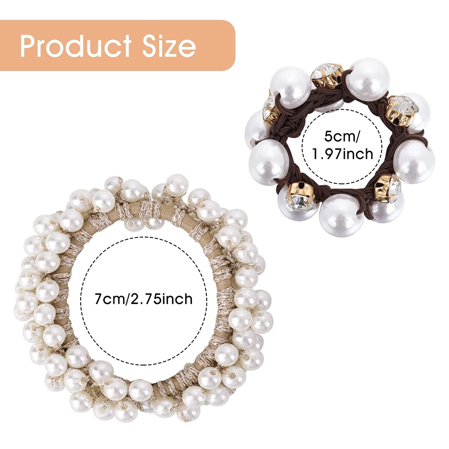 Wholesale Crystal Pearl Resin Hair Scrunchies