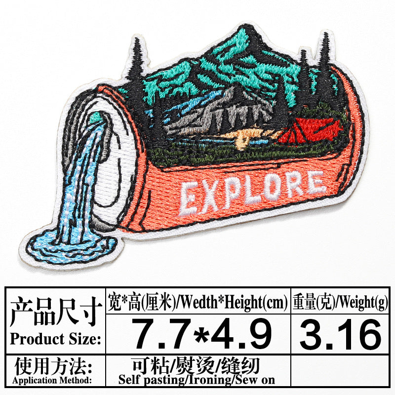 Wholesale Twill Self Adhesive Embroidered Patch Set Decorative Accent For Towels And Outdoor Camping Gear Gift Resale