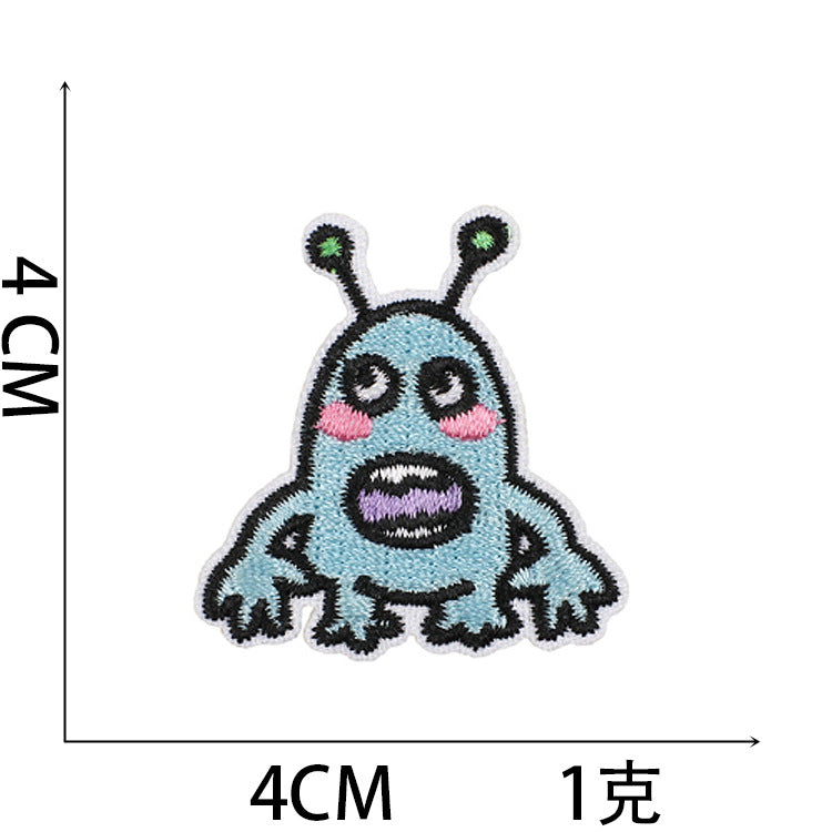 Wholesale Stupid Space Rabbit Embroidery Cloth Sticker Clothes Decoration Patch Spaceship Rabbit Computer Embroidery Sticker Ironing Chapter