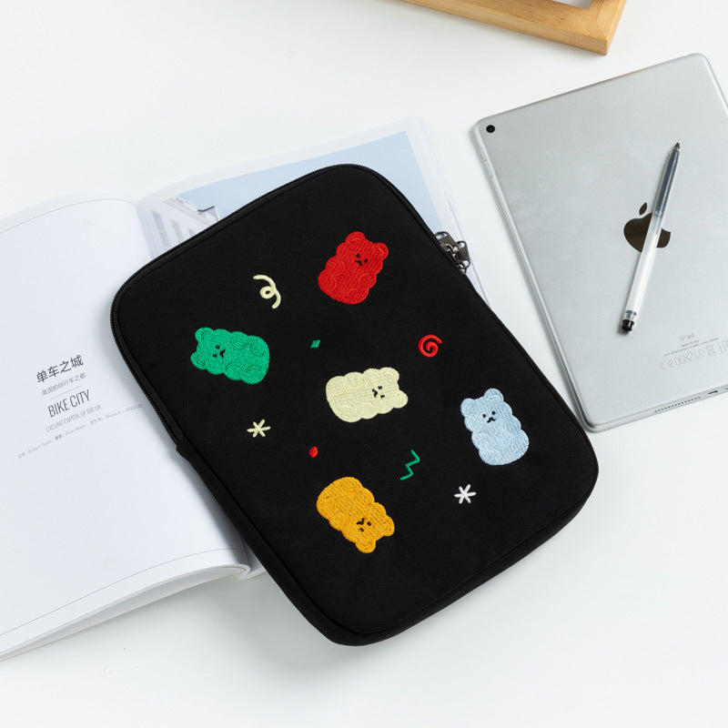 Wholesale 10PCS Cute Embroidered Anti-collision Plus Velvet Liner Tablet Laptop Bag