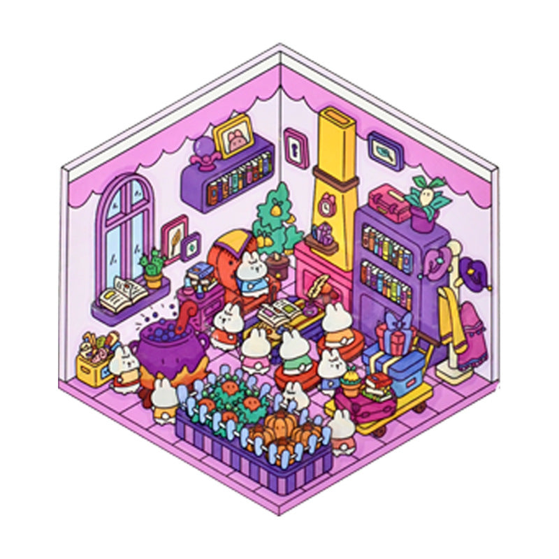 Wholesale decompression miniature scene 2.5D sticker refrigerator magnet